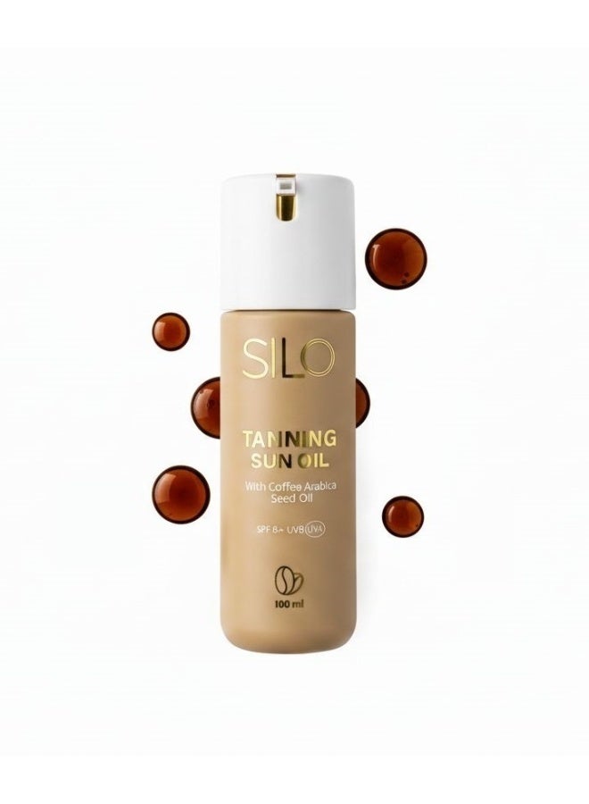 SILO tanning oil SPF 8, 100 ml, Coffee seed oil - Image 1